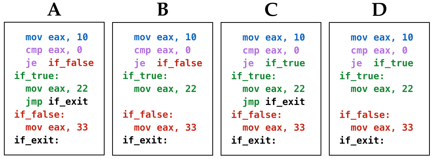 QUIZ: Compiling if-else